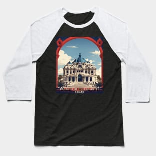 Palacio de Bellas Artes Mexico Vintage Poster Tourism Baseball T-Shirt